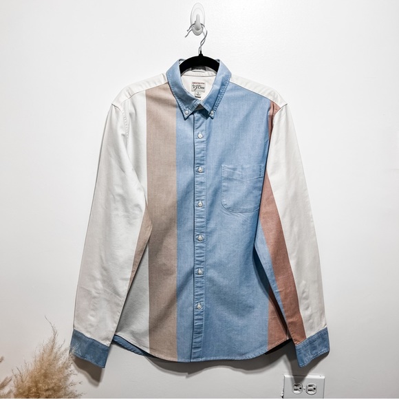 J. Crew Mens Slim Americana Pima Cotton Button-Down Oxford Shirt Size L Multi - Picture 2 of 9